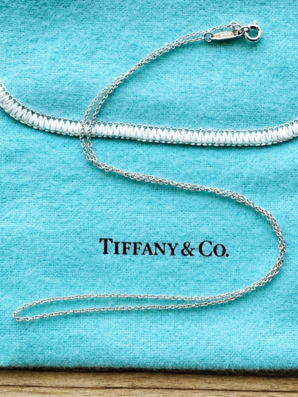 Tiffany & Co. 18k White Gold Chain, 18"
